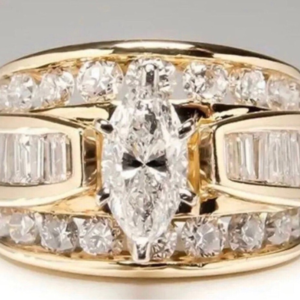 Engagement Ring A7 Bridal Ring - Picture 1 of 5